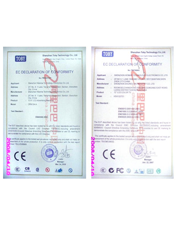 CE certification of Ali products