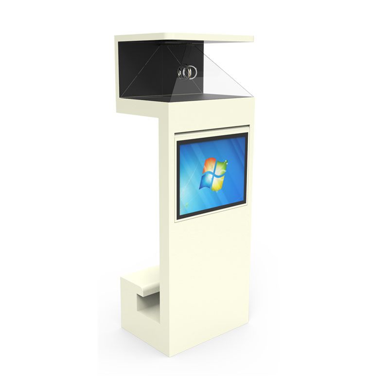 270 degree landing interactive holographic cabinet advertising machine