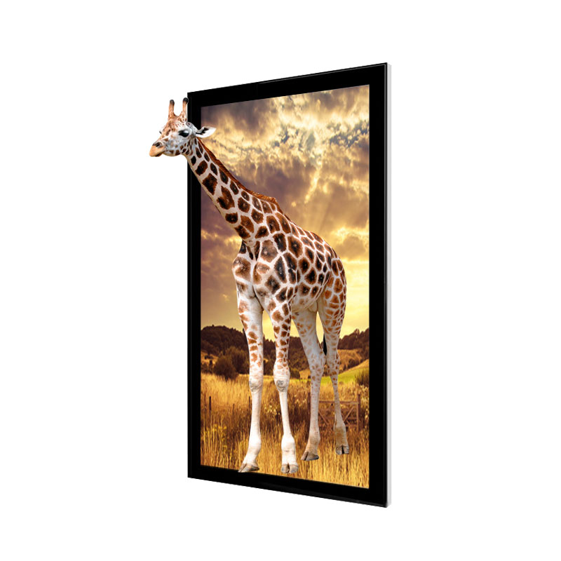 Naked eye 3D wall hanging screen, right angle