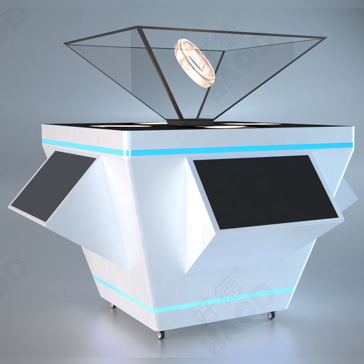全息投影展示柜触摸屏互动裸眼3D展柜互动全息玻璃幻影成像展柜